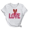 thumbnail image 1 of Lmnyox T-Shirt Imprimé pour Femmes Manches Courtes Été Décontracté T-Shirts Col Rond Ample Chandail Mode 2025, 1 of 3