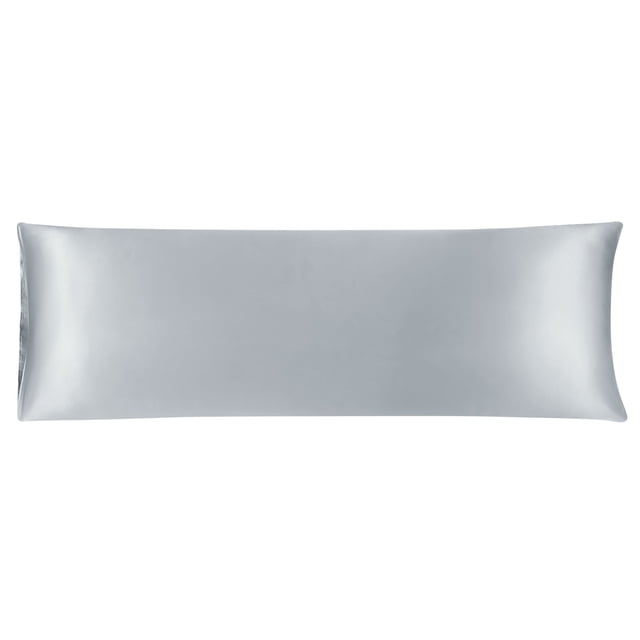 Cuerpo Almohada Cubierta Satén Sedoso Cuerpo Fundas Almohada para Cabello y Piel Lujo Enfriamiento Anti-Arrugas Resistente Lavado Plata 20 "x60"