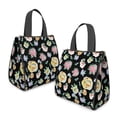 thumbnail image 2 of Pioneer Flower Floral Print Pattern Insulated Lunch Bag for Women & Adults,Large Portable Soft Cooler Lunch Bag,Thermal Food Storage Tote with Pearl Cotton,8.66L,8.75x5.75x9.5 Inch, 2 of 6