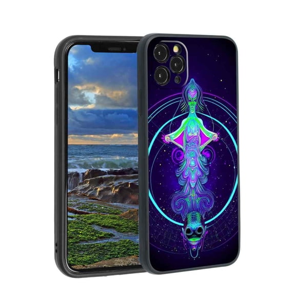 Compatible with iPhone 11 Pro Phone Case, Psychedelic-Trippy-Alien-Art-Visuals-Colours01 Case Men Women, Flexible Silicone Shockproof Case for iPhone 11 Pro
