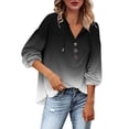 thumbnail image 1 of Sudadera Para Mujer Otoño Con Cuello en V Camisas de Manga Larga Botón Abajo Colorblock Sudaderas Con Capucha Túnica Tops Con Cordón Odeerbi  ODB182921, 1 of 6