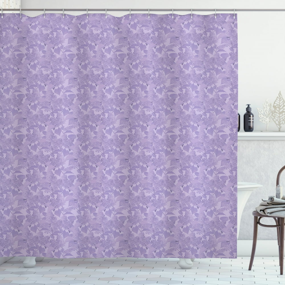 Lilac Shower Curtain, Romantic Syringa Flower Bouquets Picture Fresh