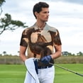 thumbnail image 3 of Balery Sky Sunset Bronze Dragon Camisa Polo de Hombre con Estampado, de Manga Corta y Tejido Medio, Camisa Tipo Golf Polo-4X-Large, 3 of 6