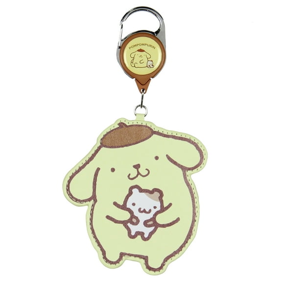 Hello Kitty and Friends Pompompurin Retractable Lanyard Carabiner w/ ID Character Badge Holder for Keys Keychain Wallet