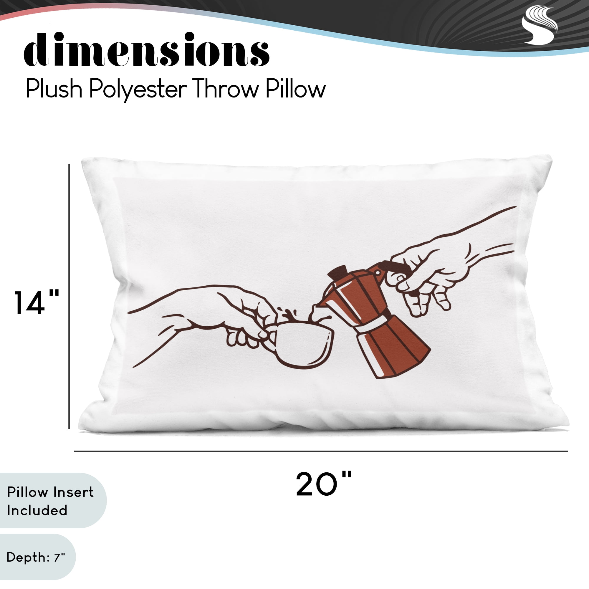 Stupell Industries Creation Of Coffee Classic Parody Decorative Printed Throw Pillow, design by Tobe Fonseca