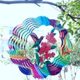 thumbnail image 2 of Molino de viento de colibrí para decoración de jardín al aire libre, decoraciones artísticas colgantes en 3D para interiores, exteriores, patios, jardines y césped, regalos artísticos JM JM, 2 of 5