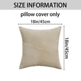 thumbnail image 6 of REGALWOVEN Corduroy Throw Pillow Covers Set of 2 Solid Stripe Decorative Cushion Cases for Sofa Couch Bedroom Home Decor Khaki 18" x 18", 6 of 6
