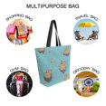 thumbnail image 7 of FORMRS Womens Canvas Tote Bag with Zipper Inner Pocket Shoulder Handbag, Cartoon Capybaras, 7 of 7