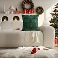 thumbnail image 5 of Cinvoph Christmas Tree Plush Throw Pillow Winter New Year Decorations Xmas Rustic Throw Cushion Case for Sofa Home Living Room Party Decor, Green, 5 of 6