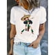 thumbnail image 1 of Camisetas con diseño gráfico para mujer, playera corta, clásico, estética, ropa de verano de los 90Cartoon Print Comfy T-Shirt, Round Neck Short Sleeve Sports Tee, Women's ActivewearFather's Day, M, 1 of 6