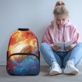 thumbnail image 2 of Aplkyhs School Backpack for Boys Girls Ages 6-18 Ergonomic Padded Adjustable Straps Large Multi Compartment Storage for Elementary Middle High School Ice Fire Baseball, 2 of 7