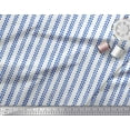 thumbnail image 2 of Soimoi Blue Cotton Cambric Fabric Stripe & Square Geometric Print Sewing Fabric Yard 42 Inch Wide, 2 of 3