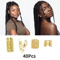 thumbnail image 3 of Unique Bargains 40 Hair Cuffs Dreadlock Fashion Hollow Dreadlock Hair Clips Gold Tone, 3 of 5