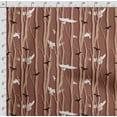 thumbnail image 4 of Soimoi Bird With Leaves Printed, Japan Crepe SatinFabric, by The Yard 54 Inch Wide, Decorative Sewing Fabric for Dresses Kimonos Gowns, Dark Rose Brown, 4 of 5
