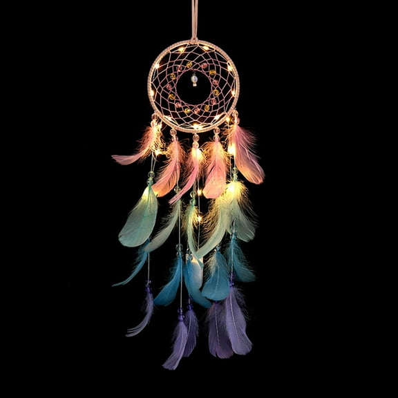 Dengmore 23.62in Colors Feather Dream Catchers for Bedroom Wall Decoration for Kids