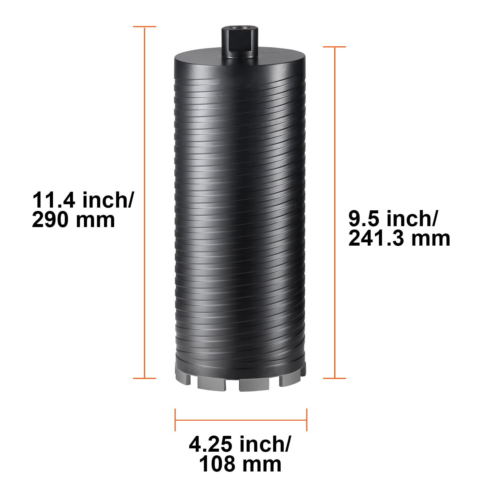 KFFKFF 4.25" Core Drill Bit Wet/Dry Diamond Core Bit for Brick Block Concrete
