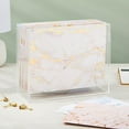 thumbnail image 2 of 12 Pack White and Pink Decorative Hanging File Folders with 1/5 Tab for Filing Cabinet, Gold Foil Marble Design (11.75 x 9 In), 2 of 9