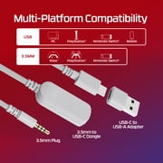 HyperX Cloud III – Wired Gaming Headset, PC, PS5, Xbox Series X|S, Angled 53mm Drivers, DTS Spatial Audio, Memory Foam, Durable Frame, Ultra-Clear 10mm Mic, USB-C, USB-A, 3.5mm – Gray/Red