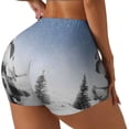 thumbnail image 2 of Naloa Snowman And Christmas Tree Biker Shorts for Women Seamless Scrunch Short Women’s Yoga Shorts for Gym Running Sport Shorts - XX-Large, 2 of 9