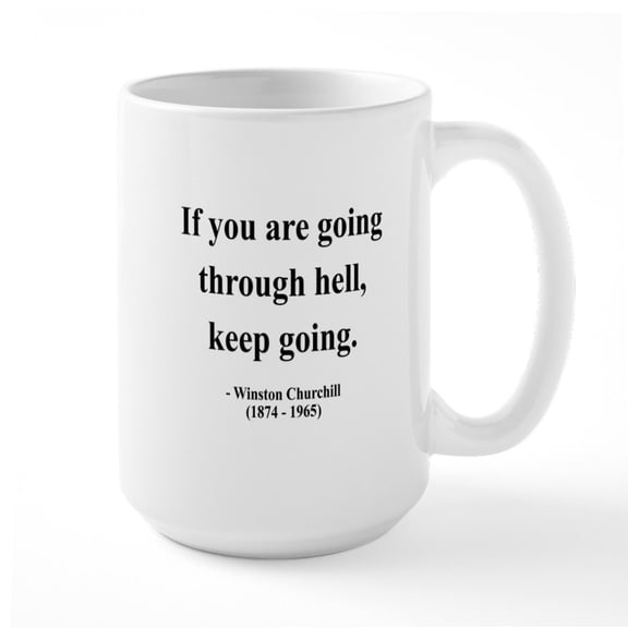 CafePress - Winston Churchill 6 Large Mug - 15 oz Ceramic Large White Nolvety Mug