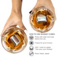 thumbnail image 5 of Whiskey Stones Gift Set For Men & Women - Decanter, 2 Twisted Glasses, 2 Xl Stainless Steel, Cubes, 2 Coasters, Silicone-Tipped Tongs & Freezer Pouch In Pinewood Box, 5 of 7