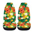 thumbnail image 5 of FUIALDOLG Decorative Vehicle Seat Covers for SUV, Comfy Washable Car Seat Covers Polyester Set of 2, Tropical Floral, 5 of 9