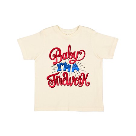

Inktastic Baby Im a Firework Hand Lettered Gift Toddler Boy or Toddler Girl T-Shirt
