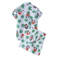 thumbnail image 3 of Hombres Casual Botones Playa Estampado floral Turndown Camisa de manga corta Pantalones cortos de playa Blusa y pantalones Traje Pompotops  oipoqjl28982, 3 of 3