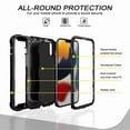 thumbnail image 2 of Dteck Back Case For Apple iPhone 13 Pro, Ring Stand Shockproof Hybrid Hard PC Soft Silicone Bumper Heavy Duty Shockproof Three Layer Drop Protective Girls Boy Cute Phone Case(Black), 2 of 7