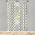 thumbnail image 3 of Ambesonne Motorcycle Curtains, Deep Deck Scooters, Pair of 28"x95", Almond Green Caramel, 3 of 5