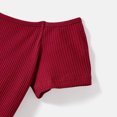 thumbnail image 6 of PatPat Family Matching Dresses Red Baby Girl 12-18 Months Mommy and Me Cotton Ribbed Spliced Ombre Mesh Dresses, 6 of 9