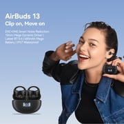 Blackview Open Earbuds,Wireless Earbuds with Digital Display Charging Case,Bluetooth 5.4,IPX7,Lightweight Comfort,Clip On Earbuds for Workout/Running,Black