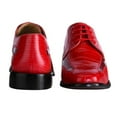 thumbnail image 4 of LIBERTYZENO Mens Genuine Leather Formal Oxford Dress Shoes, Red, 10, 4 of 6