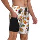 thumbnail image 2 of Balery Thanksgiving Turkeys 1 Bañador para hombre, shorts de playa de secado rápido con entrepierna y forro de compresión-X-Large, 2 of 6