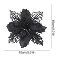 thumbnail image 3 of Fiudx Juego de Flores Navideñas, Decoración Brillante para Árbol, Coronas Brillantes, Adornos para Cajas de Regalo, Uso Interior y Exterior, Decoración para Celebraciones Navideñas, 12 Flores con Pin, 3 of 3