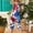 Blue, variant on Women's Patriotic Bib Overalls With Stars And Stripes Print Featuring Vintage Distressed Look Loose Wide Leg Jumpsuit White S