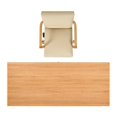 thumbnail image 4 of Scranton & Co Writing Desk & Executive Chair Set in Neutral Cream Beige, 4 of 7