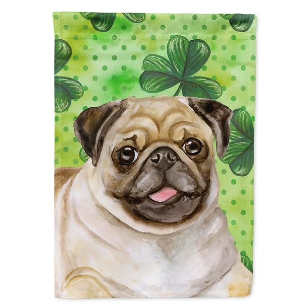 Fawn Pug St Patrick S Garden Flag Com Fawn Pug St Patrick S Garden Flag, Pug Garden Flags