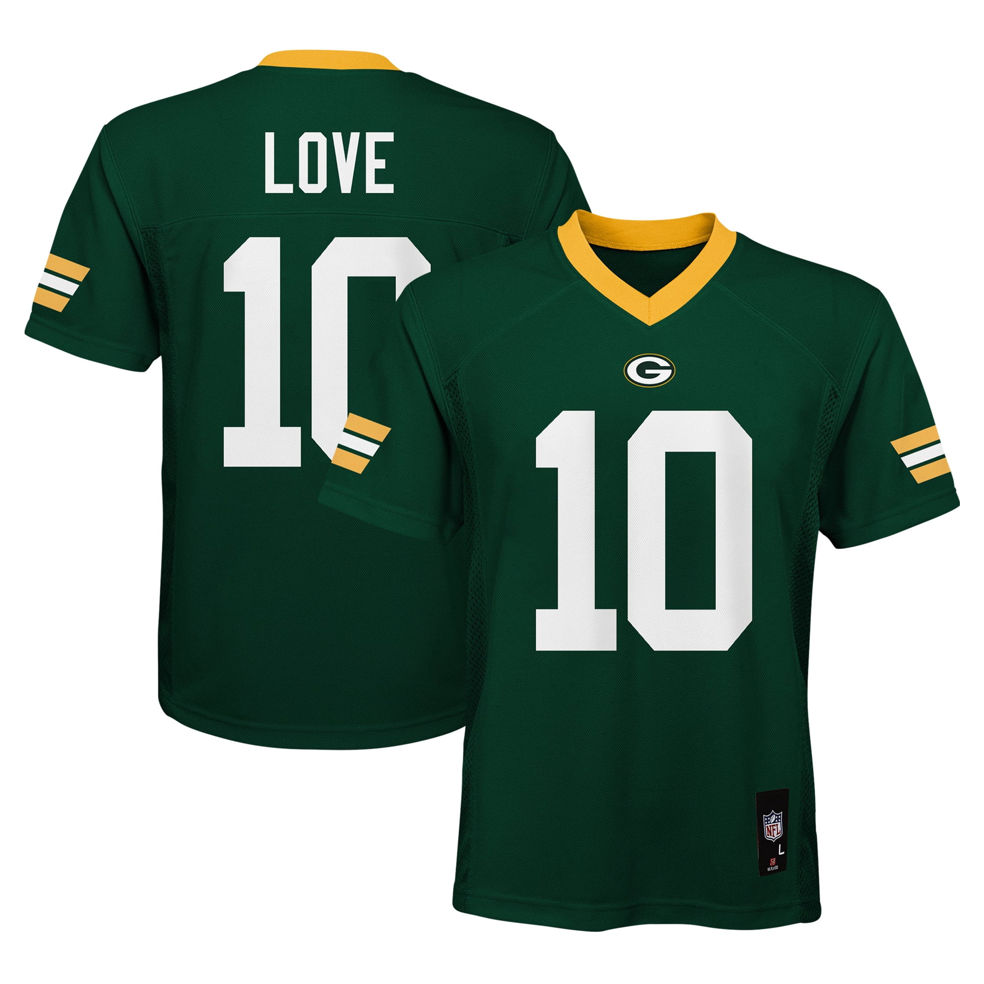 Youth Jordan Love Green Green Bay Packers Replica Jersey