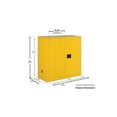 thumbnail image 2 of Justrite 30 Gallon Yellow Steel Self Close Safety Cabinet, 2 of 3