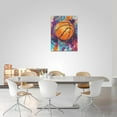 thumbnail image 3 of HFDF Banksy Basketball Wall Art Graffiti Basketball Wall Decor Colorful Sports Pictures Street Canvas Patg Modern Artwork Home Decorations for Bedroom Boys Room Teen Kids Playroom 8x10inch Framed, 3 of 5