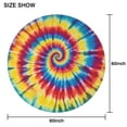 thumbnail image 6 of Colorful Tie Dye Mandala Pattern Round Tablecloth 60"x60",Wrinkle Wipeable Table Cloth for Kitchen Dining Room Picnic Patio Party, 6 of 6