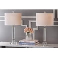 thumbnail image 4 of SAFAVIEH Lighting Collection Deco Modern Crystal Column 25-inch Bedroom Living Room Home Office Desk Nightstand Table Lamp Set of 2 (LED Bulbs Included), 4 of 5