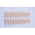thumbnail image 2 of 24pcs Long Nude Press On Nails White Border Lines Design Fake Nails Full, 2 of 4