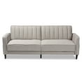 thumbnail image 3 of Skyline Decor Light Grey Fabric Upholstered Sleeper Sofa, 3 of 13