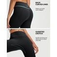 thumbnail image 5 of BALEAF Women's Capri Leggings with 3 Pockets Tummy Control 21" Inseam Workout Capris Yoga Pants Black XXL, 5 of 7