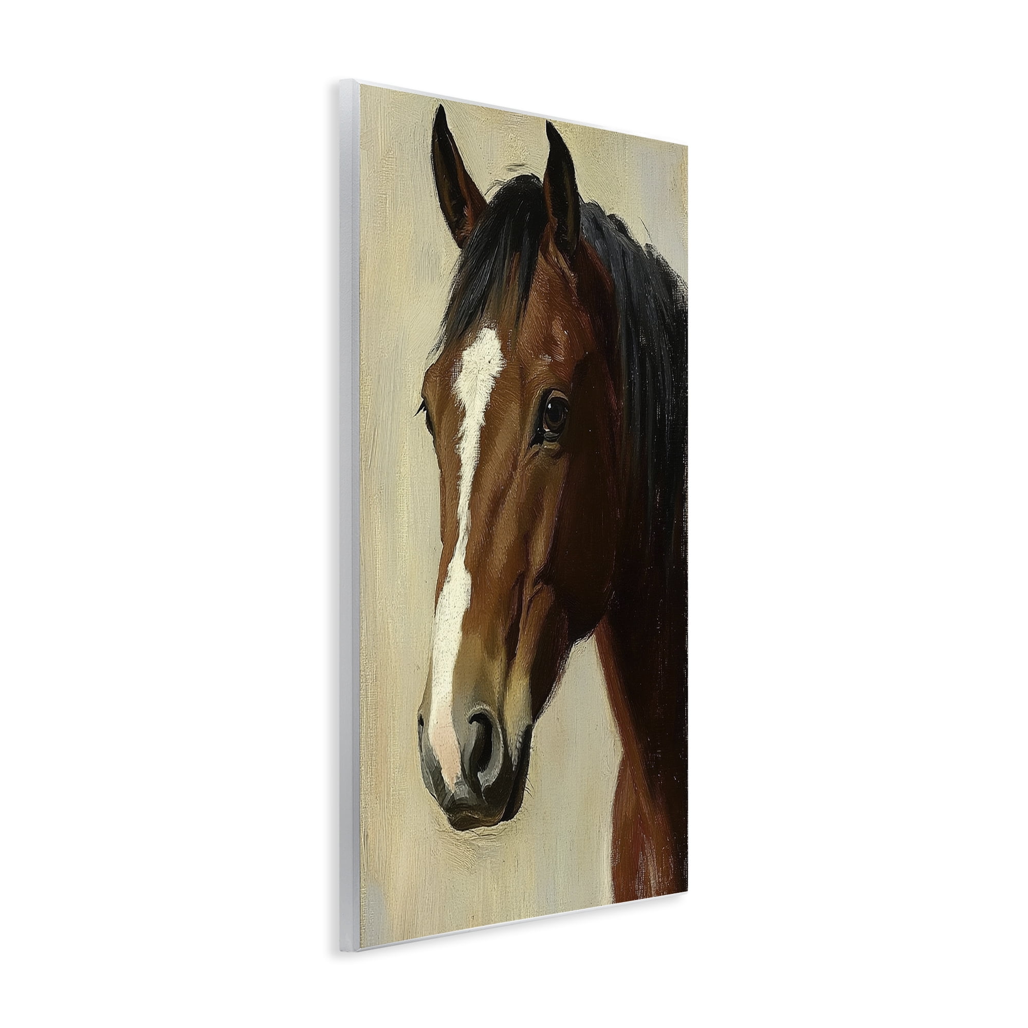 Stupell Industries Beautiful Brown Horse Portrait Wall Plaque Art, design by Petal Prints Design