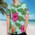 thumbnail image 5 of High Quality Hawaiian Shirts for Men Short Sleeve Aloha Beach Shirt Floral Summer Casual Button Down Shirts Blouses H4Q324, 5 of 7