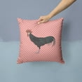 thumbnail image 2 of Minorca Ctalalan Chicken Pink Check Fabric Decorative Pillow, 2 of 4