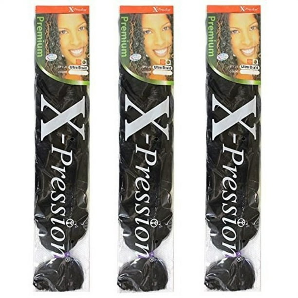 x-pression premium original ultra braid. - color 4 ( pack of 3 ) -  Walmart.com